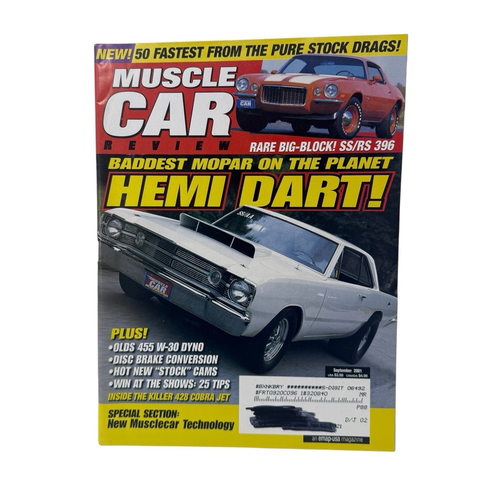 MUSCLE CAR REVIEW Magazine -‎ September 2001 Issue - Hemi Dart 428 Cobra Jet